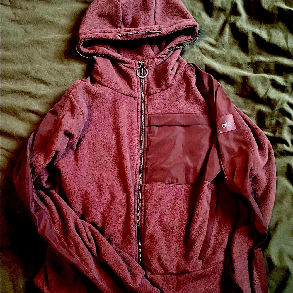 ALO Yoga | full zip-up fleece | size XS